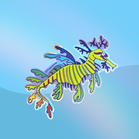 June 2024 Patreon Rainbow Leafy Sea Dragon Sticker