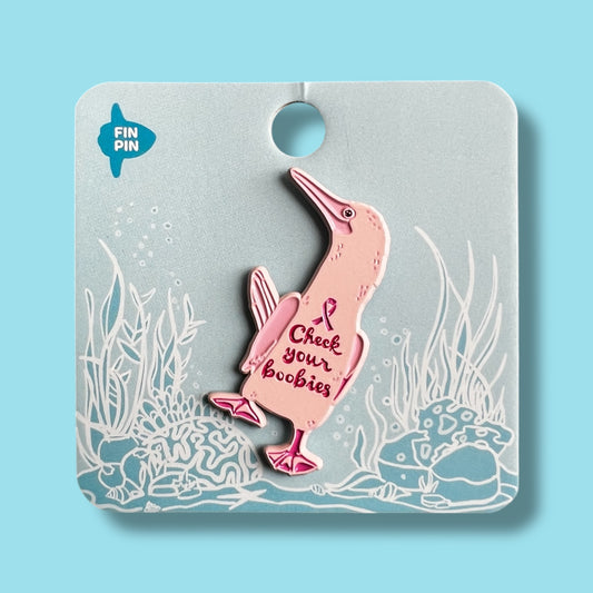 Blue footed booby (check your boobies) pin • Patreon exclusive