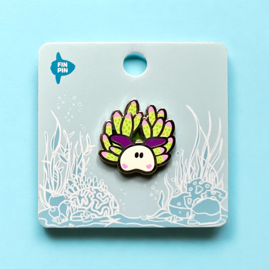 Leaf sheep nudibranch pin