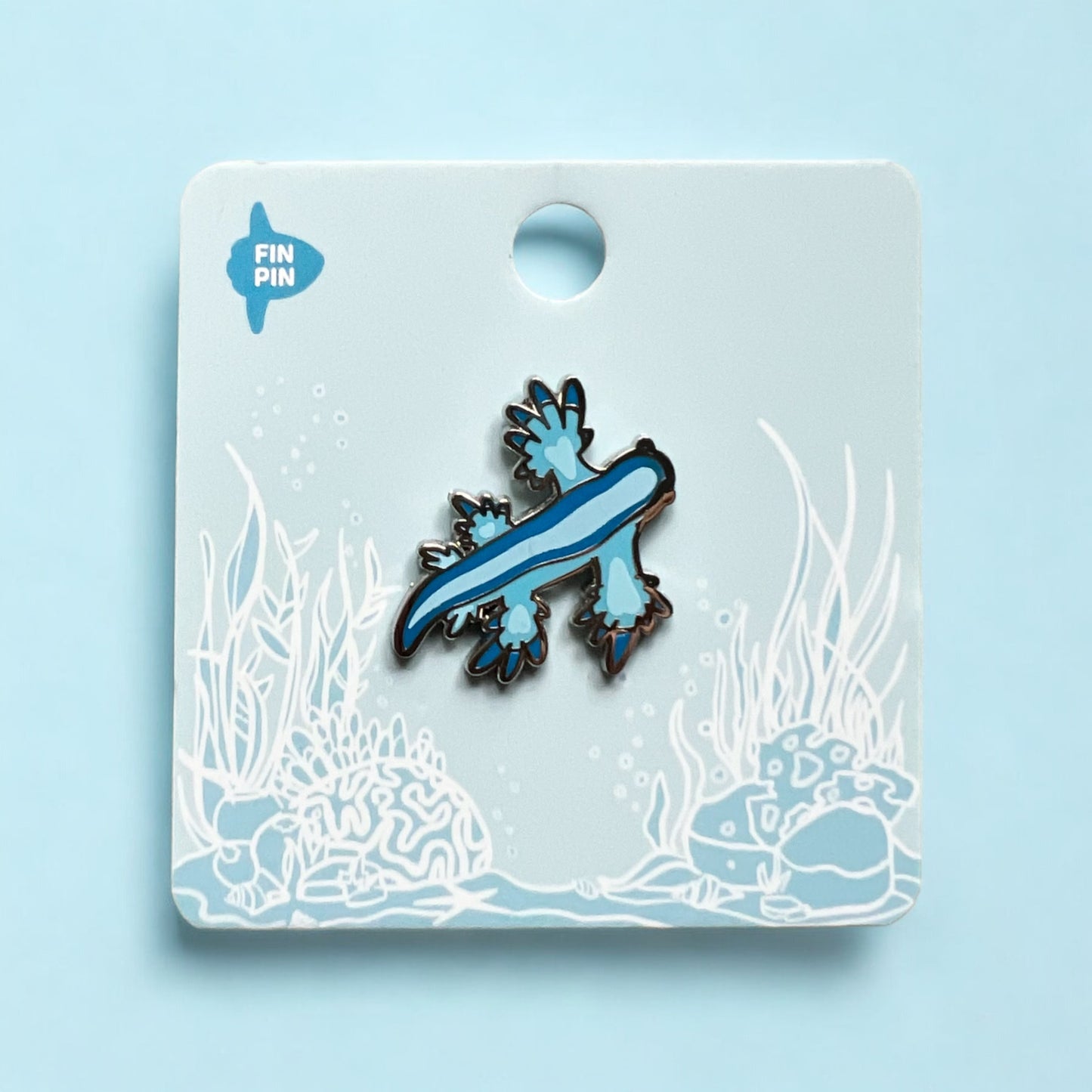 Blue dragon nudibranch pin