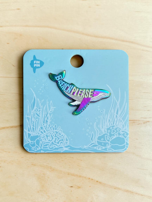 Breach please humpback whale enamel pin • September Patreon