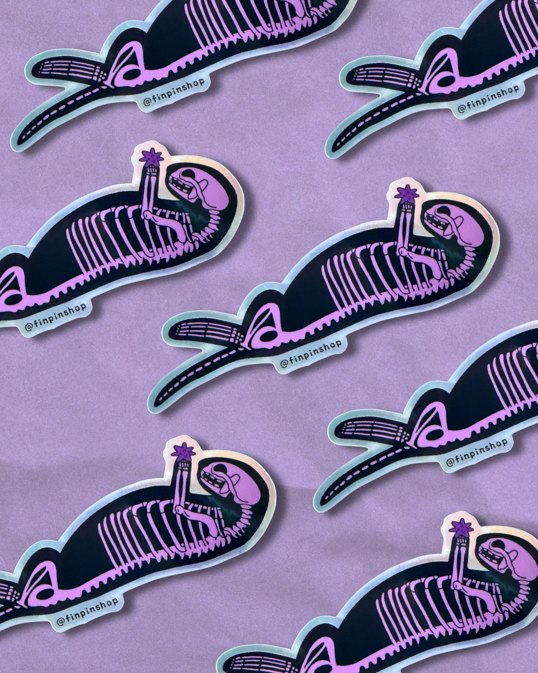 Sea otter skeleton sticker • September 2026 Patreon