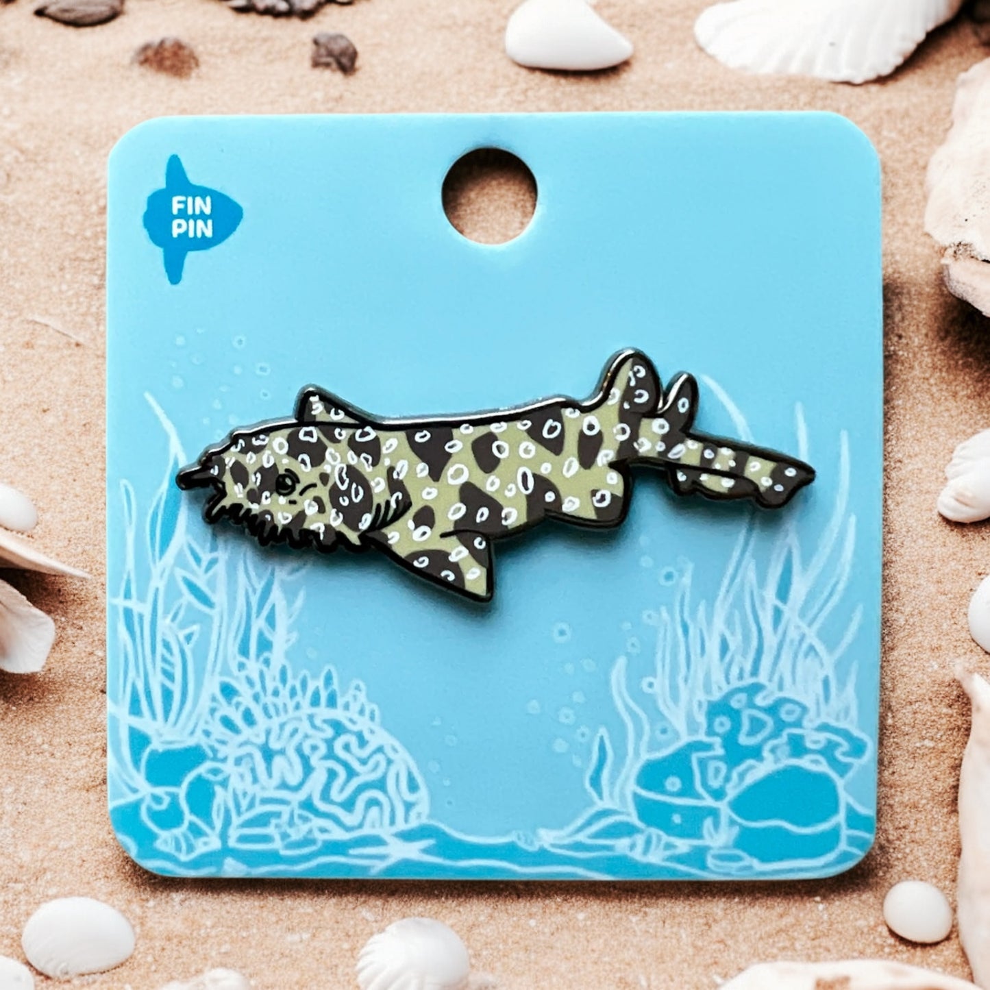 Spotted wobbegong shark pin