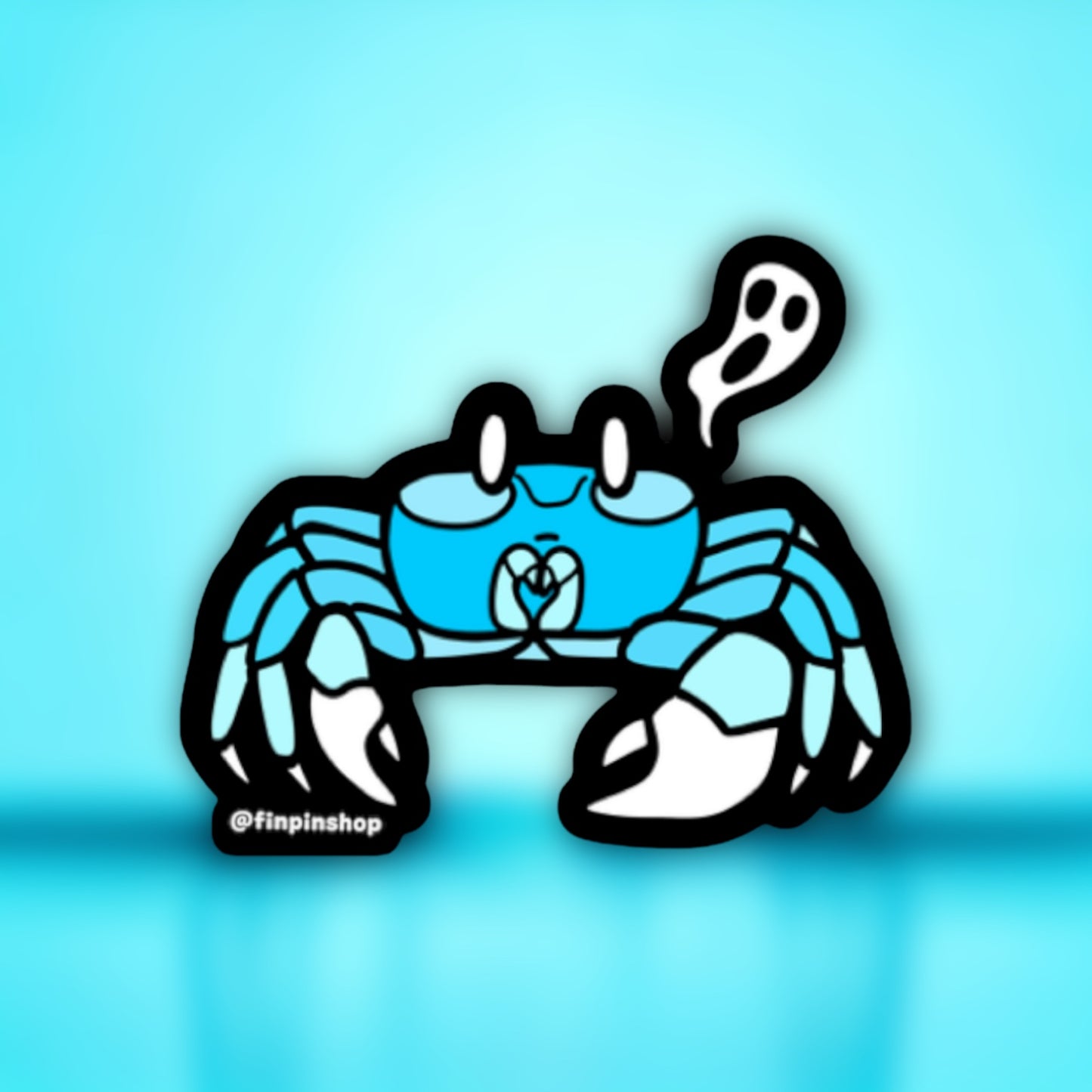 Spooky Ghost Crab Stickers