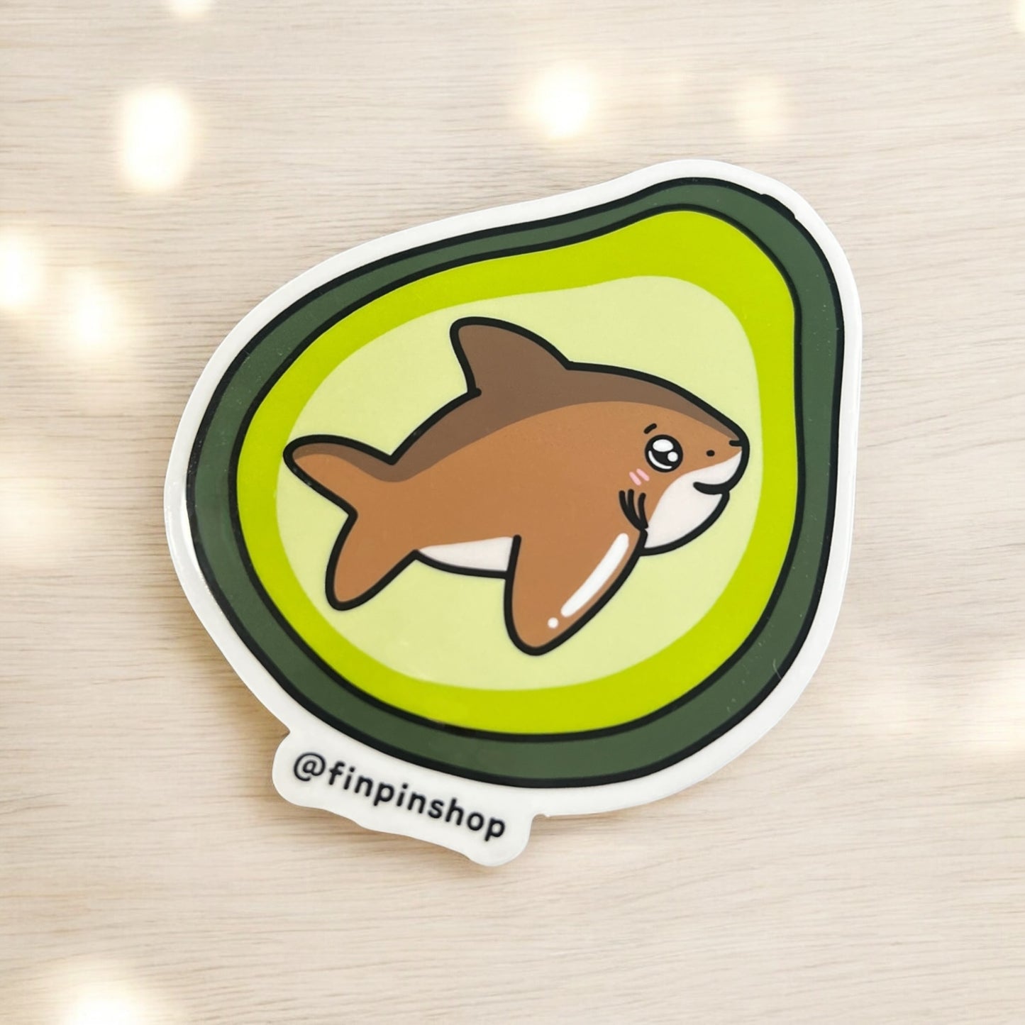 July 2025 Patreon • Shark avocado sticker