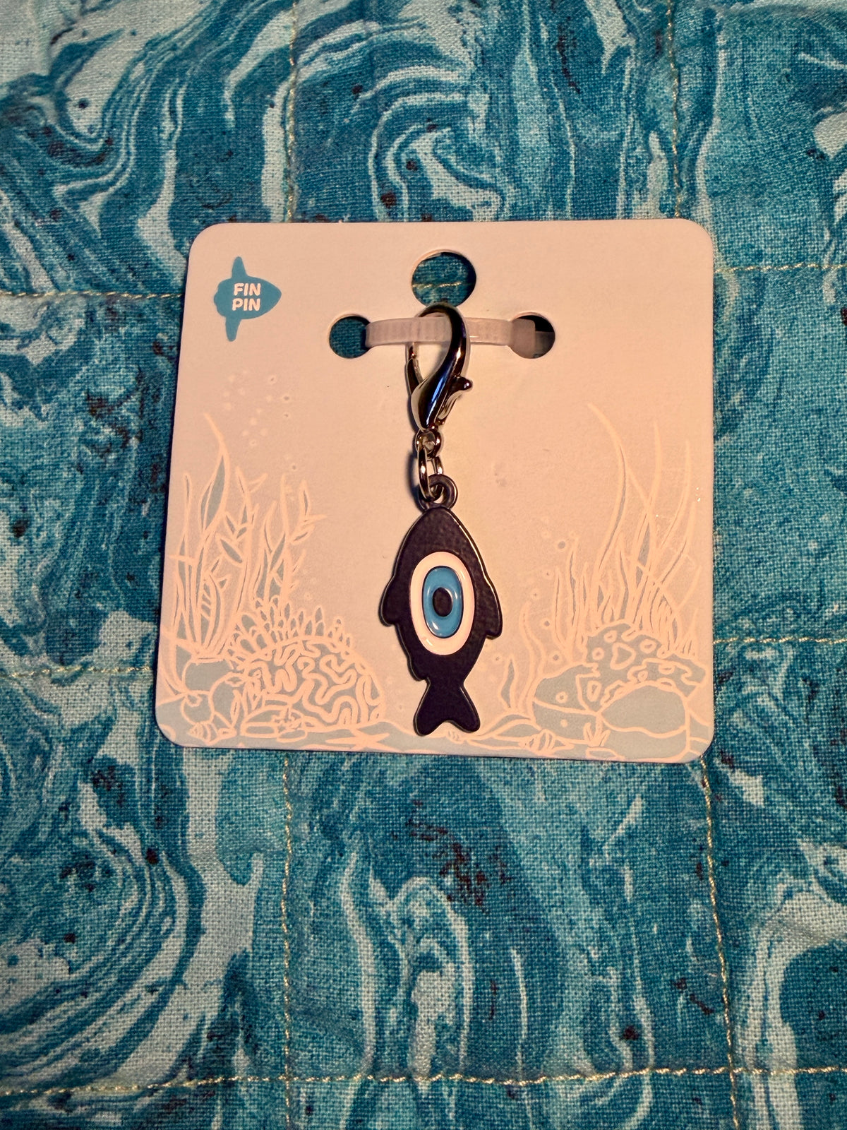 Lucky eye fish zipper pull