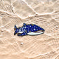 Celestial whale shark enamel pin