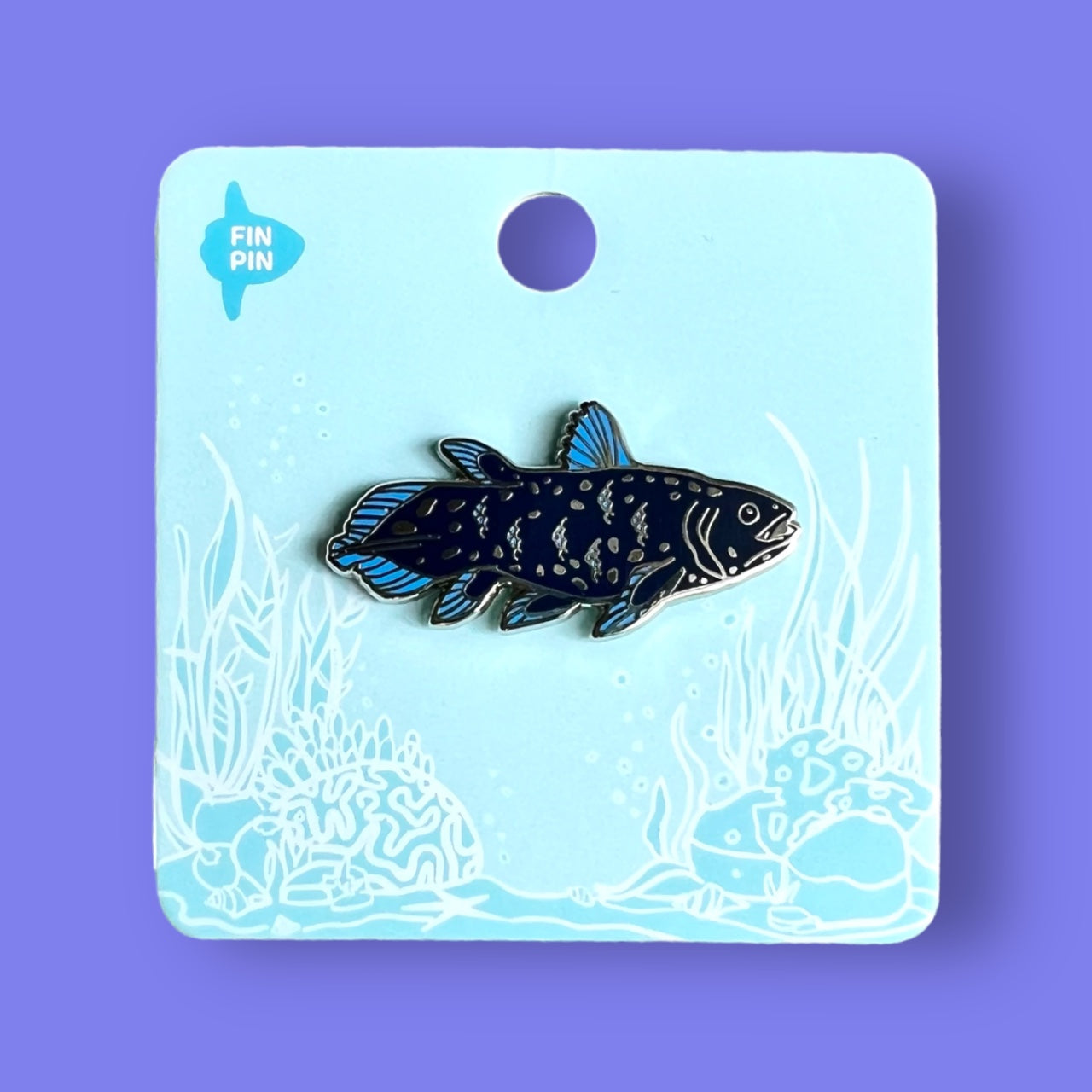 Coelacanth enamel pin