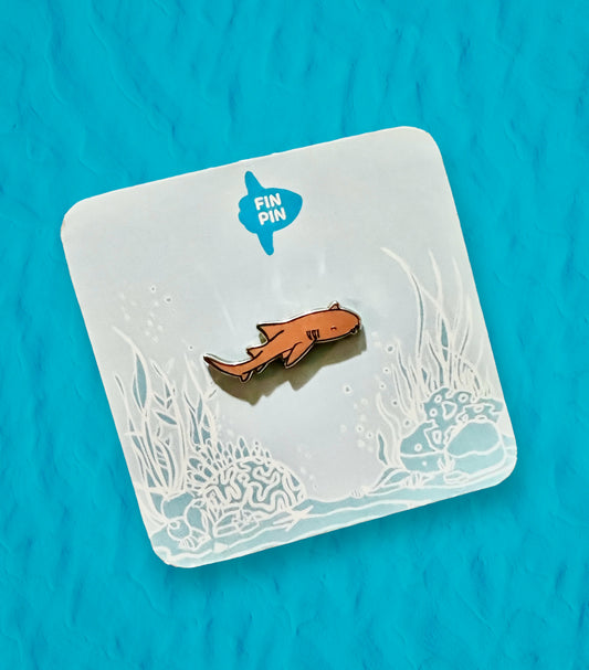 Nurse shark enamel pin • Patreon exclusive
