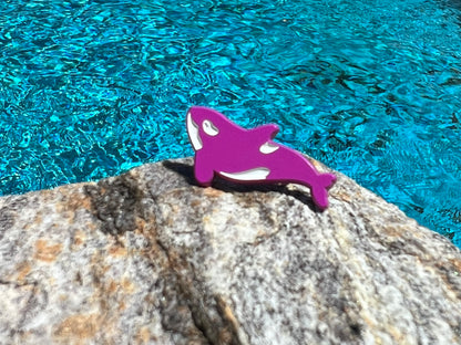 Orca enamel pin