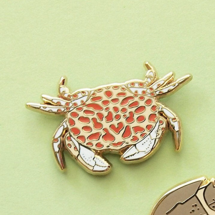 calico crab & horsehoe crab enamel pin set
