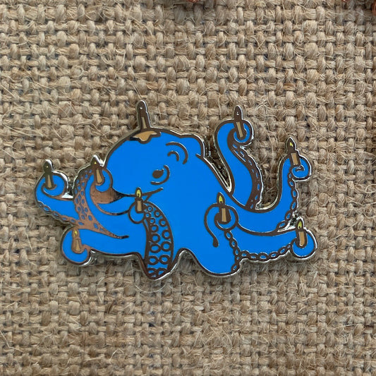 holiday/birthday octopus enamel pin