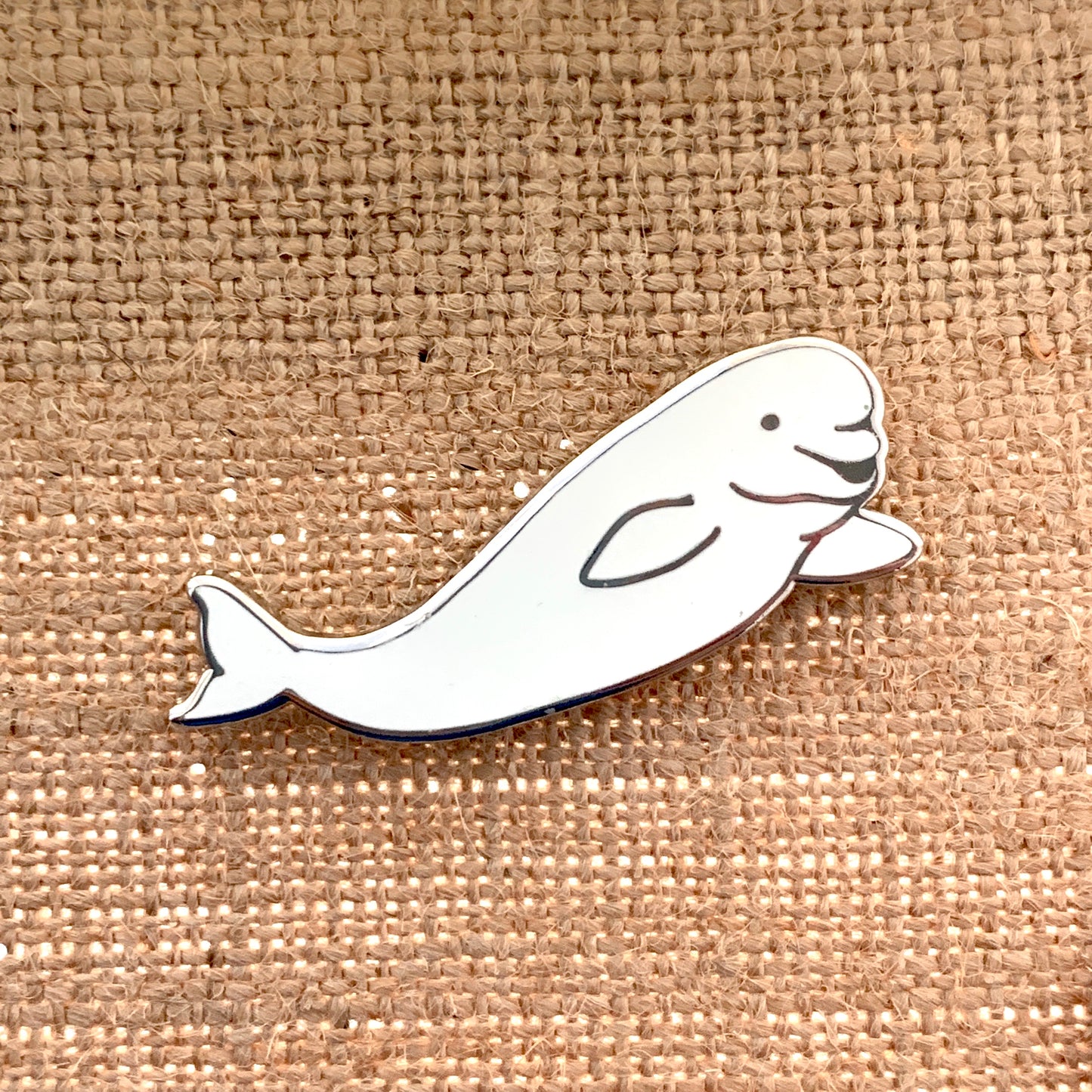 beluga whale cetacean pin