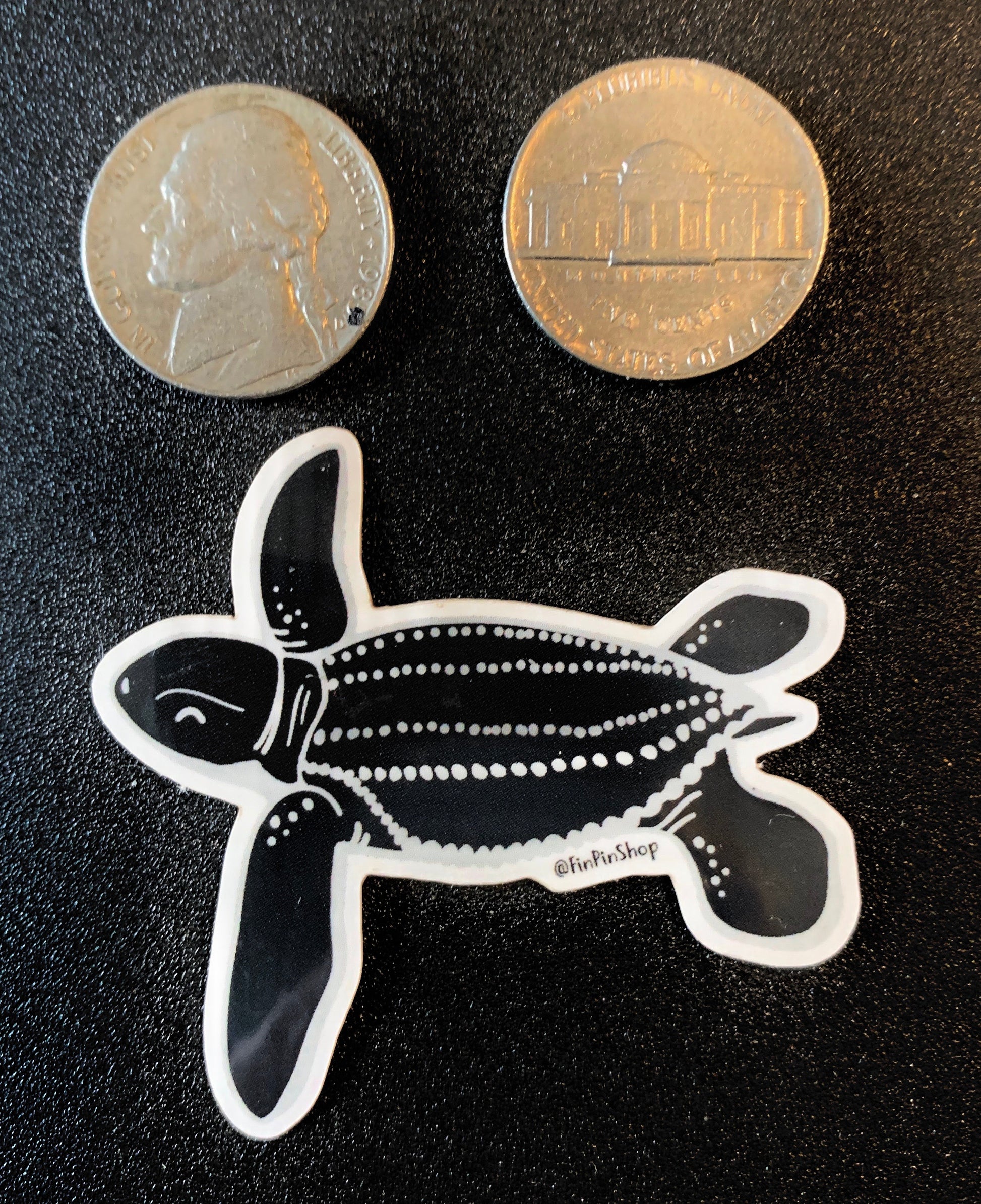leatherback sea turtle sticker - donation item
