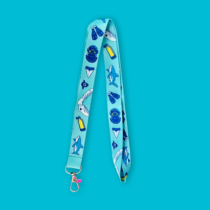 Shark and diver lanyard