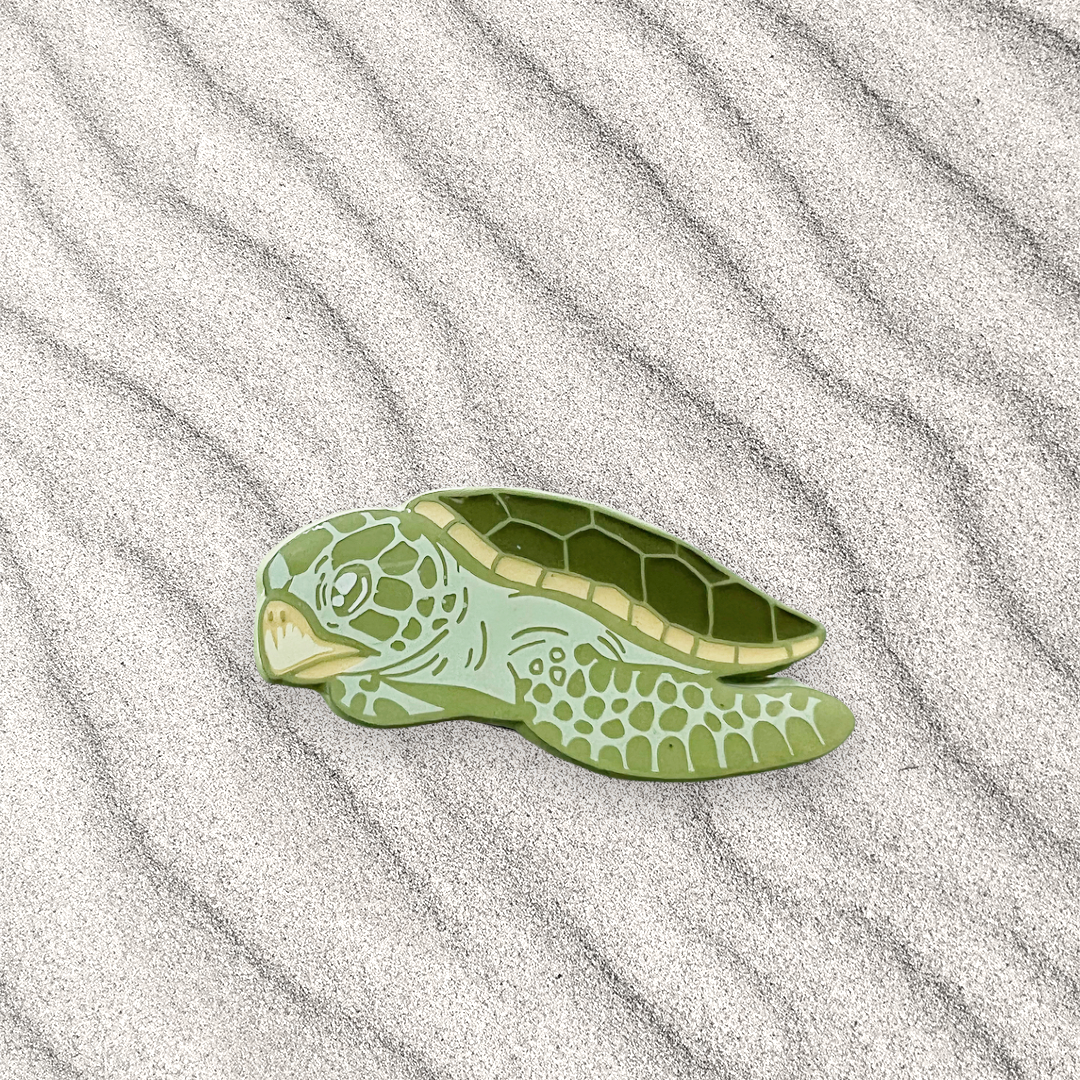 australian flatback sea turtle enamel pin • donation item