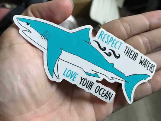 respect sharks sticker