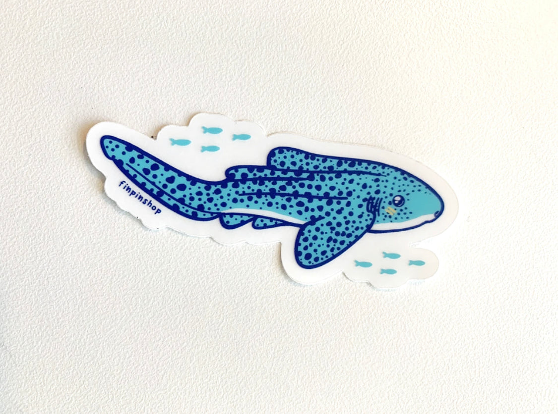 leopard shark patreon sticker