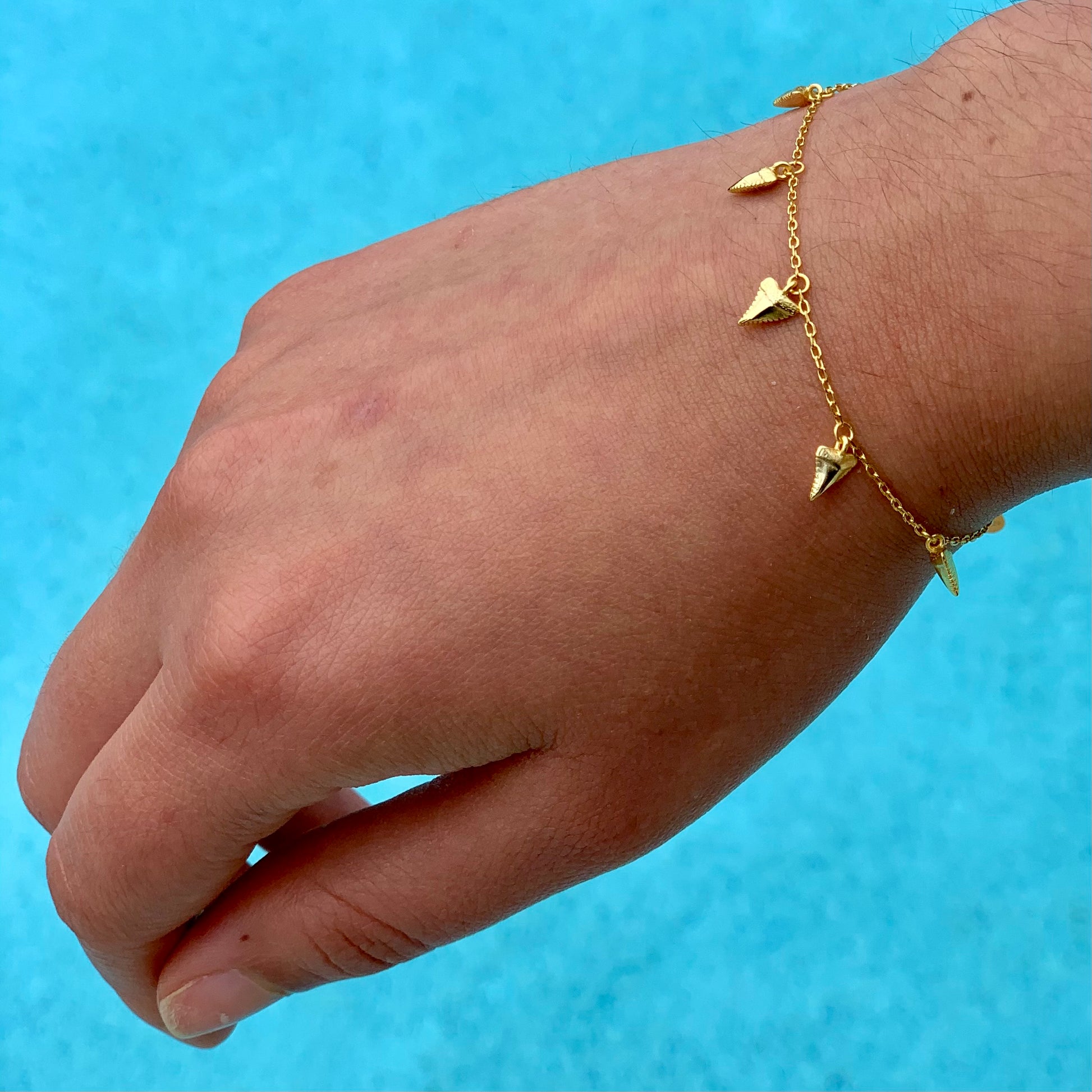 shark tooth bracelet • 18k gold