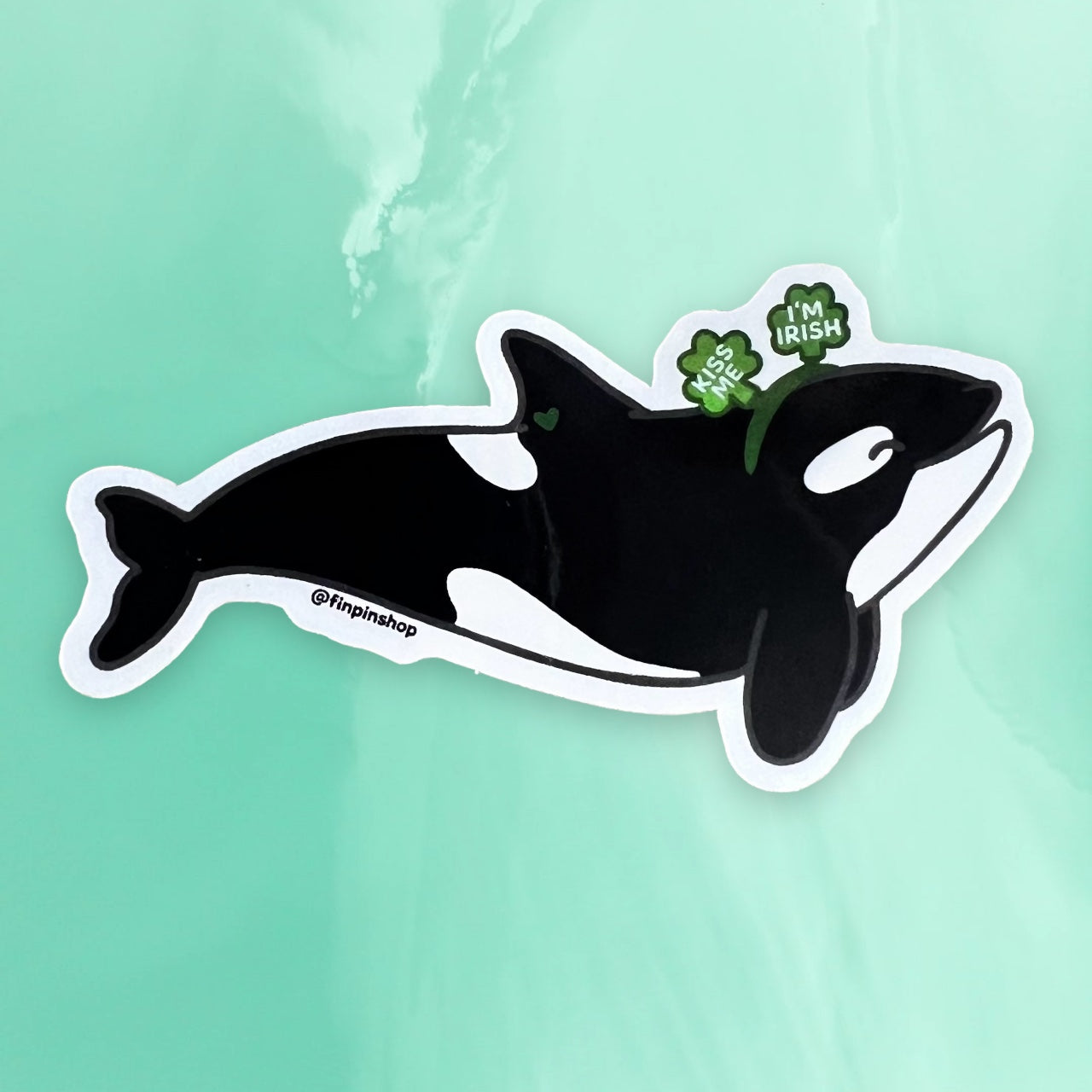 Irish Orca Sticker – Fin Pin Shop