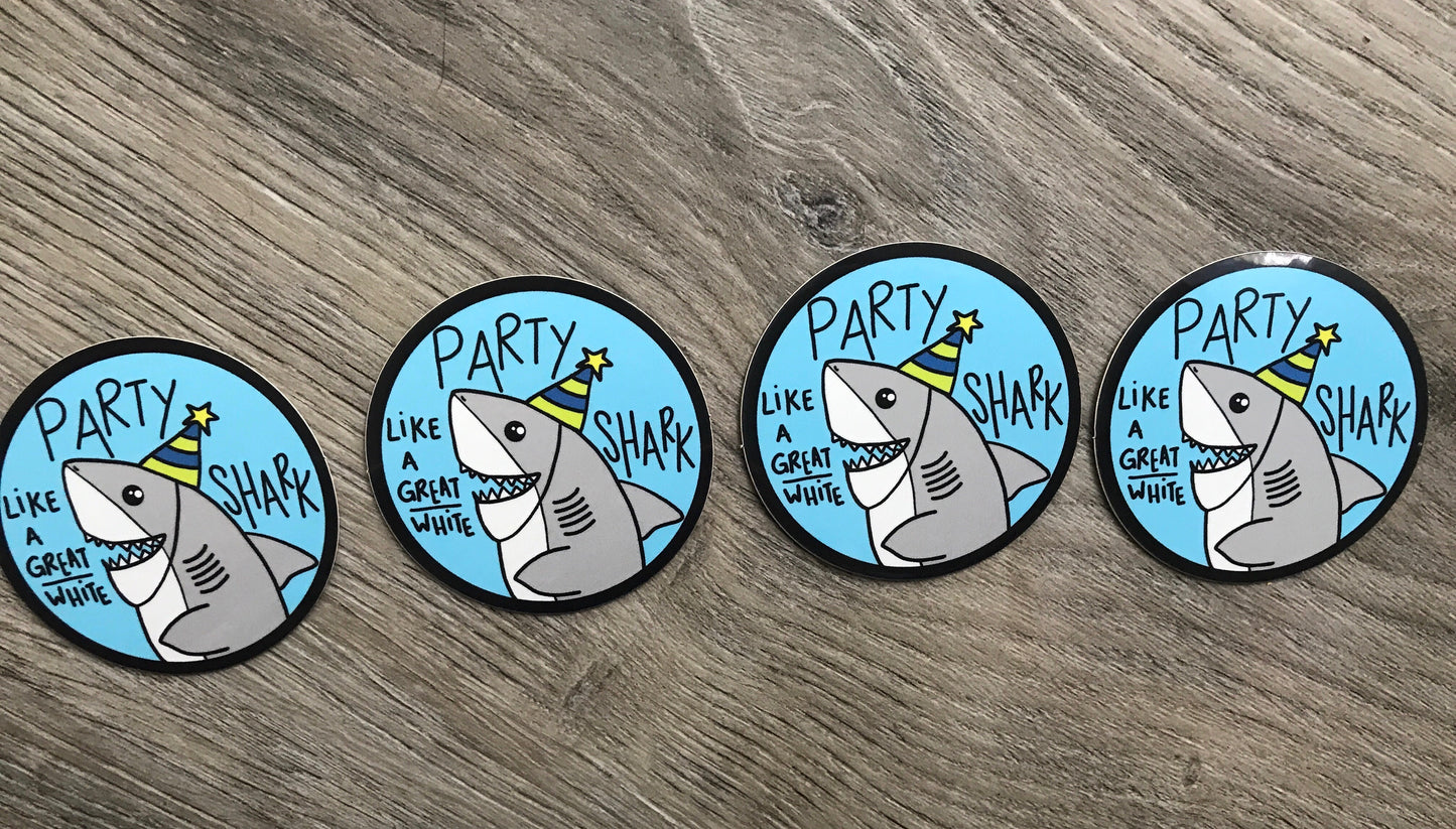 party shark sticker