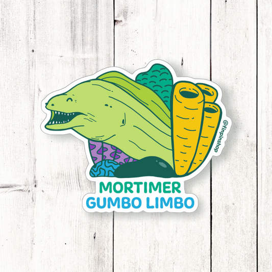 Gumbo Limbo Mortimer the Moray Eel sticker