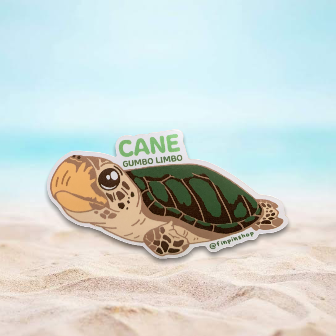 gumbo limbo - cane the sea turtle donation sticker