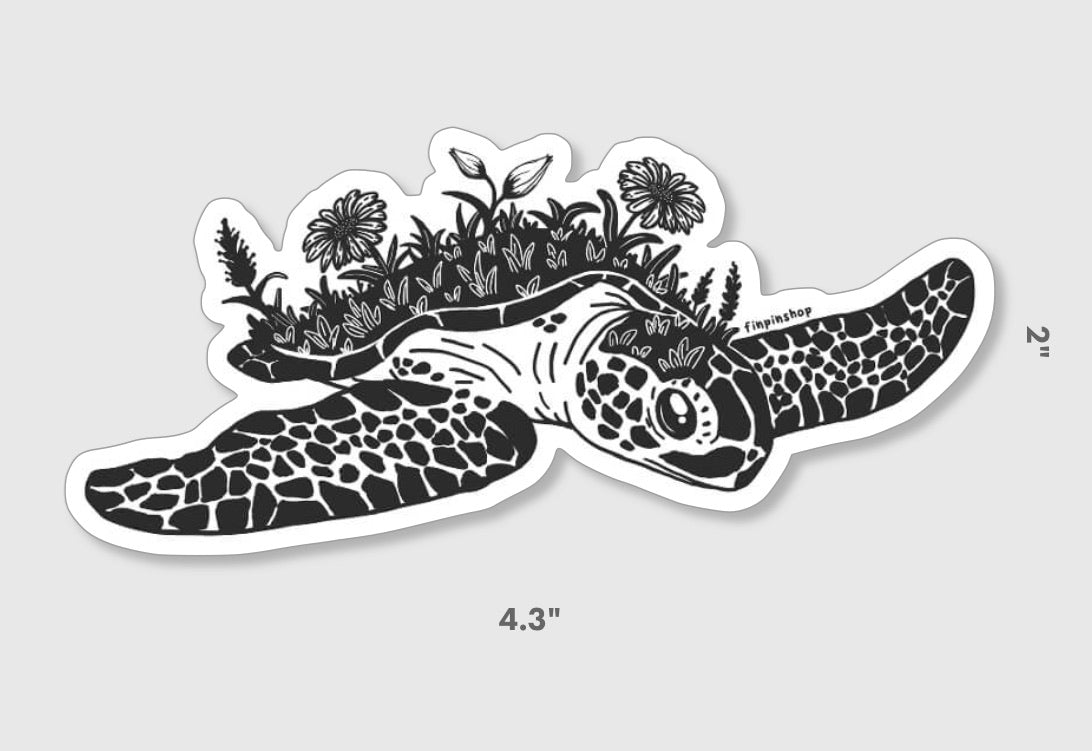 greene bean sea turtle sticker • donation item