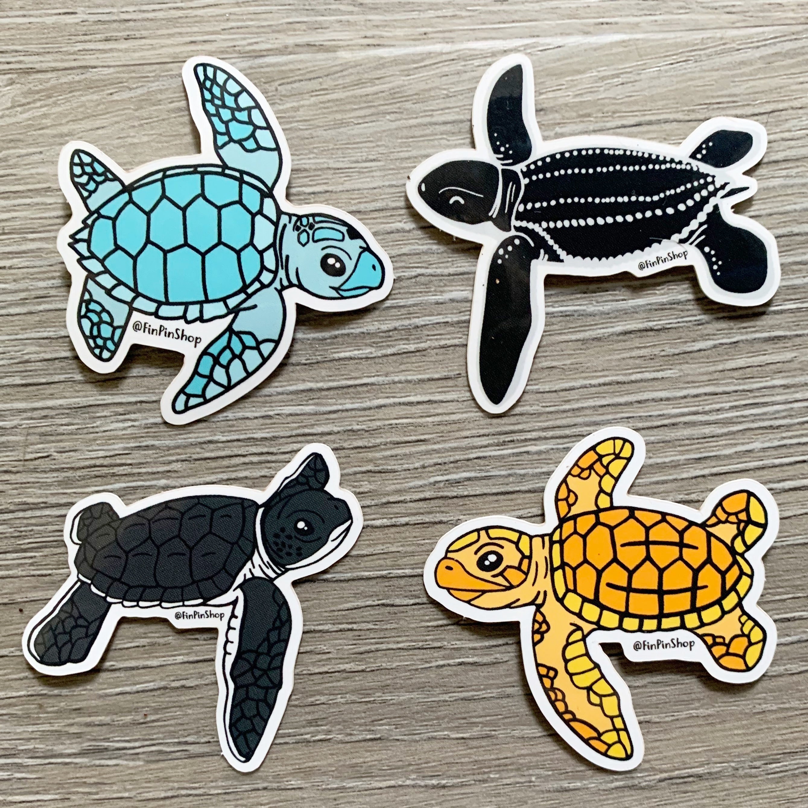 Leatherback sea turtle sticker - Donation item – Fin Pin Shop