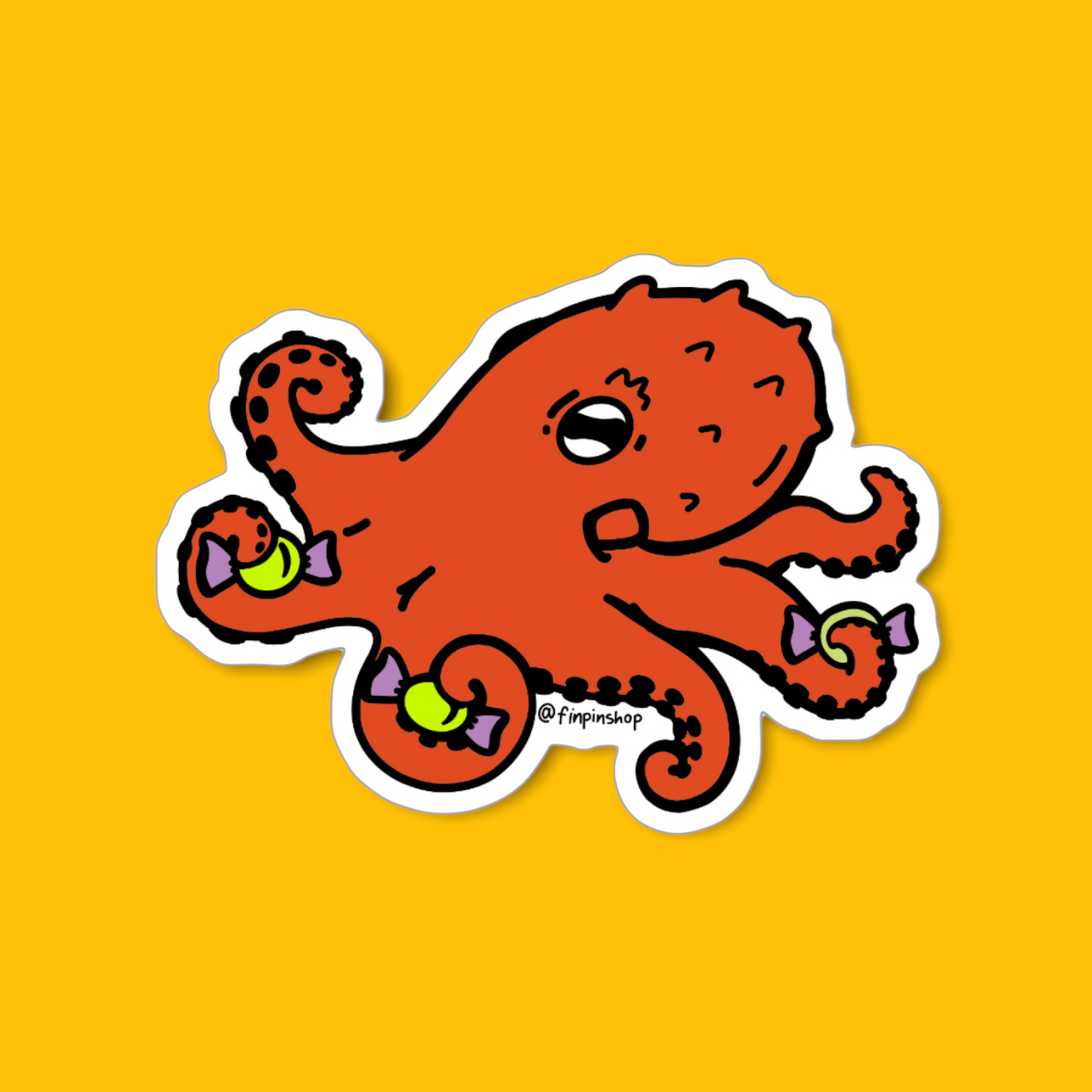 Candy octopus sticker