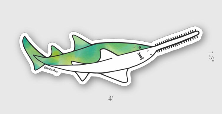 green sawfish sticker