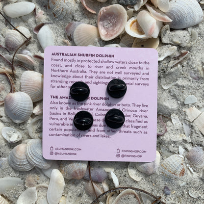 underrated dolphin pin set i: amazon river dolphin and australian snubfin dolphin