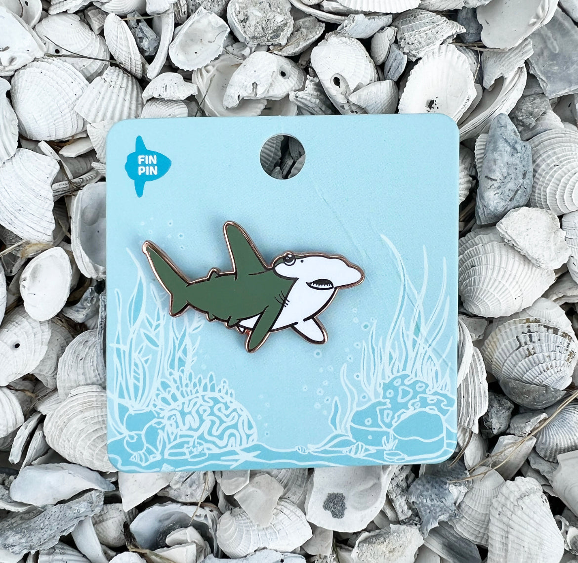 Great hammerhead shark pin • Sharks 4 Kids donation