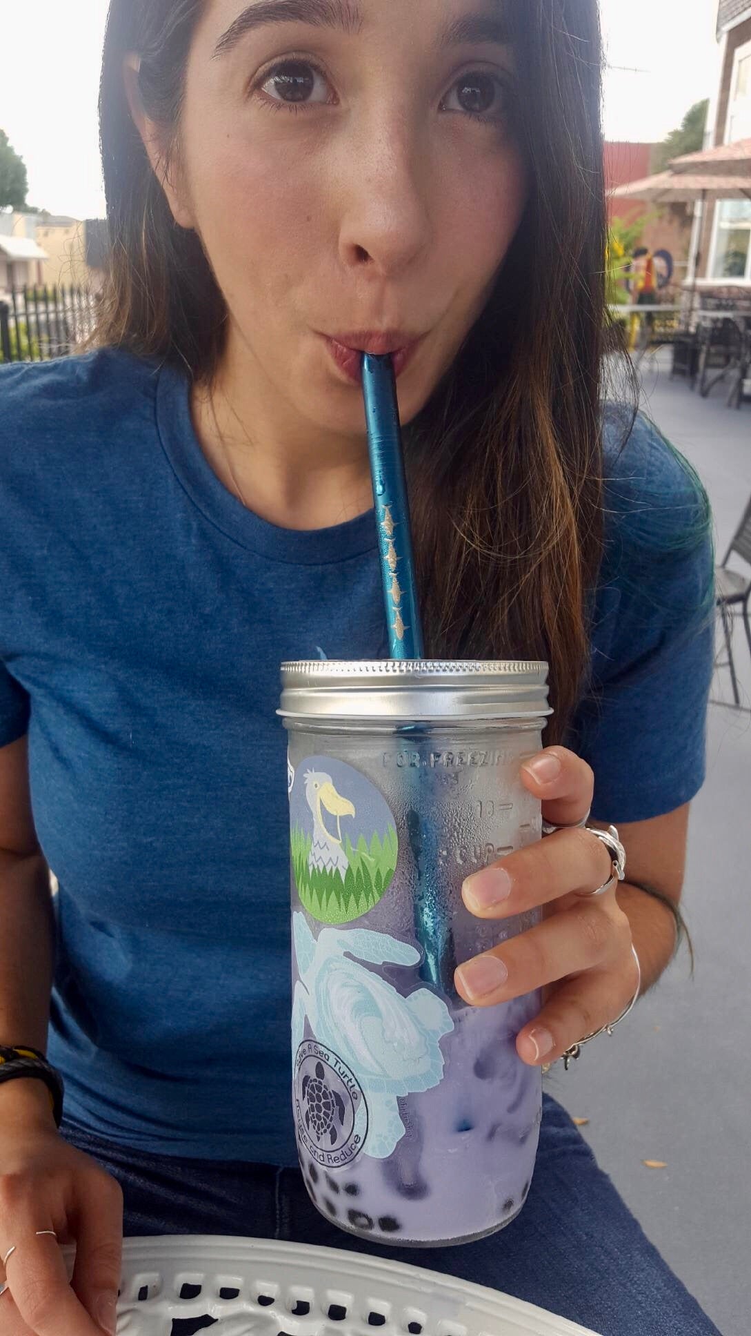 eco mega shark straws - smoothie/bubble/boba tea reusable straw