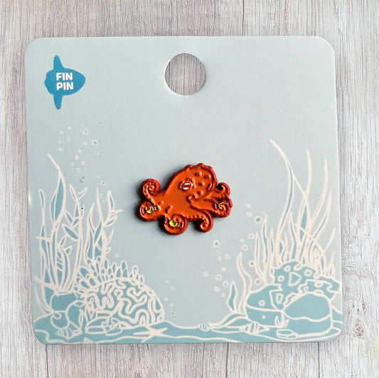 Candy octopus dyed enamel pin • Patreon exclusive