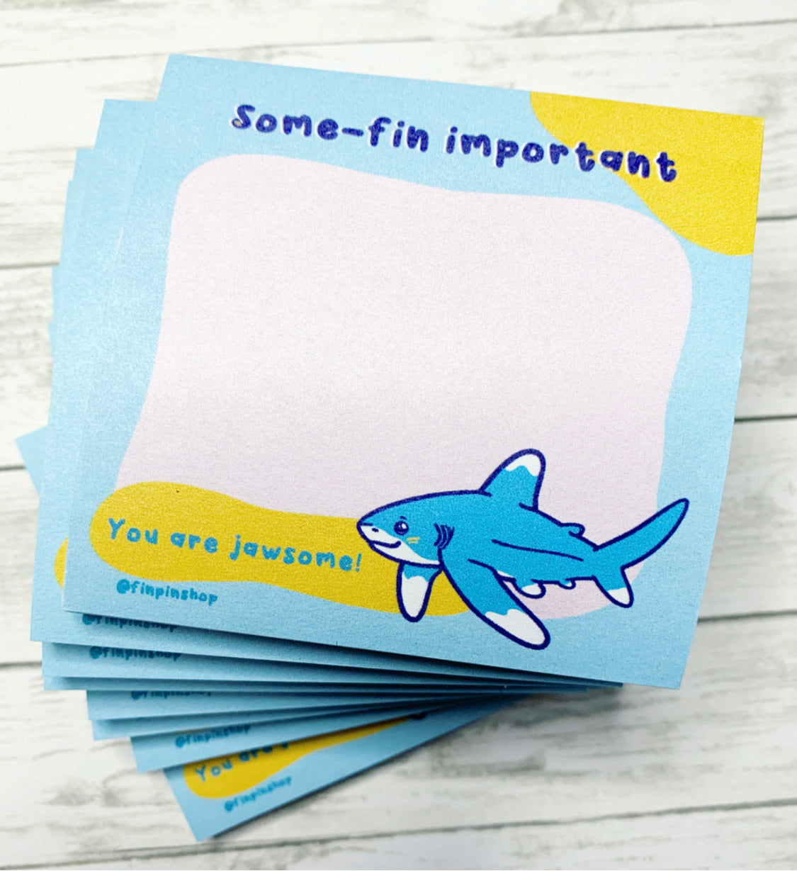 some-fin important oceanic white tip shark sticky notes