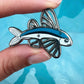 Flying fish enamel pin