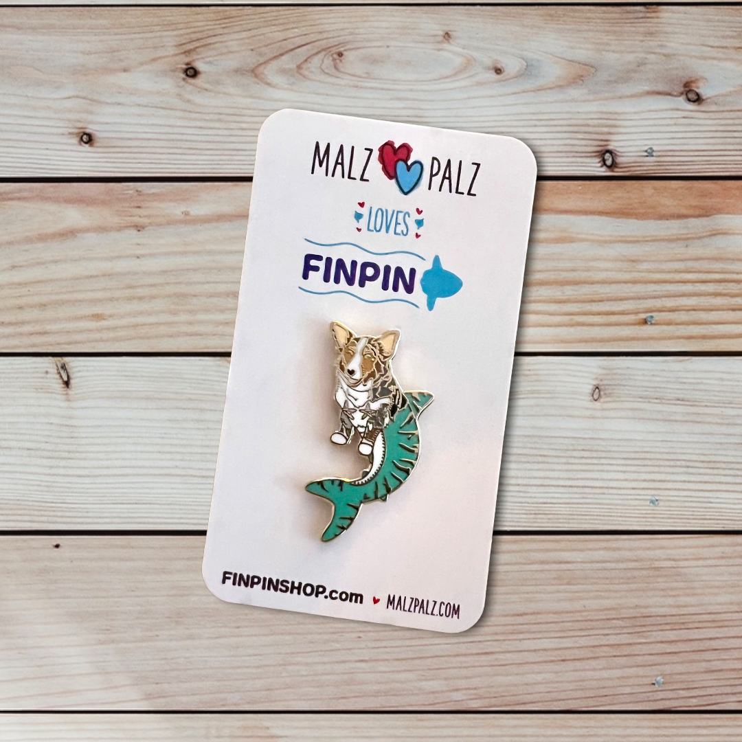 Fin Palz • Malygos the Corgi Shark pin