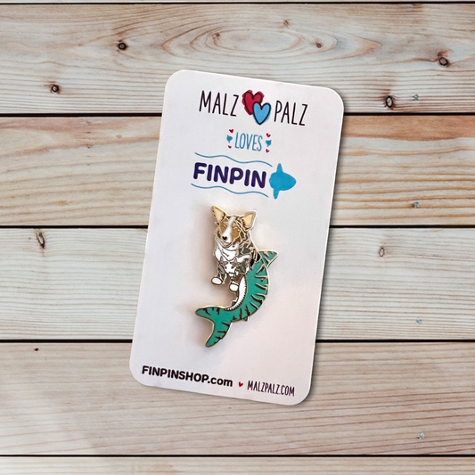 Fin Palz • Malygos the Corgi Shark pin