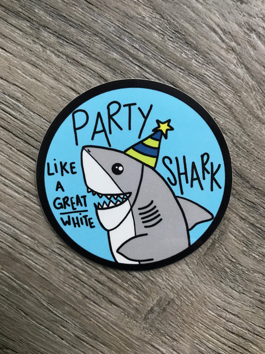 party shark sticker