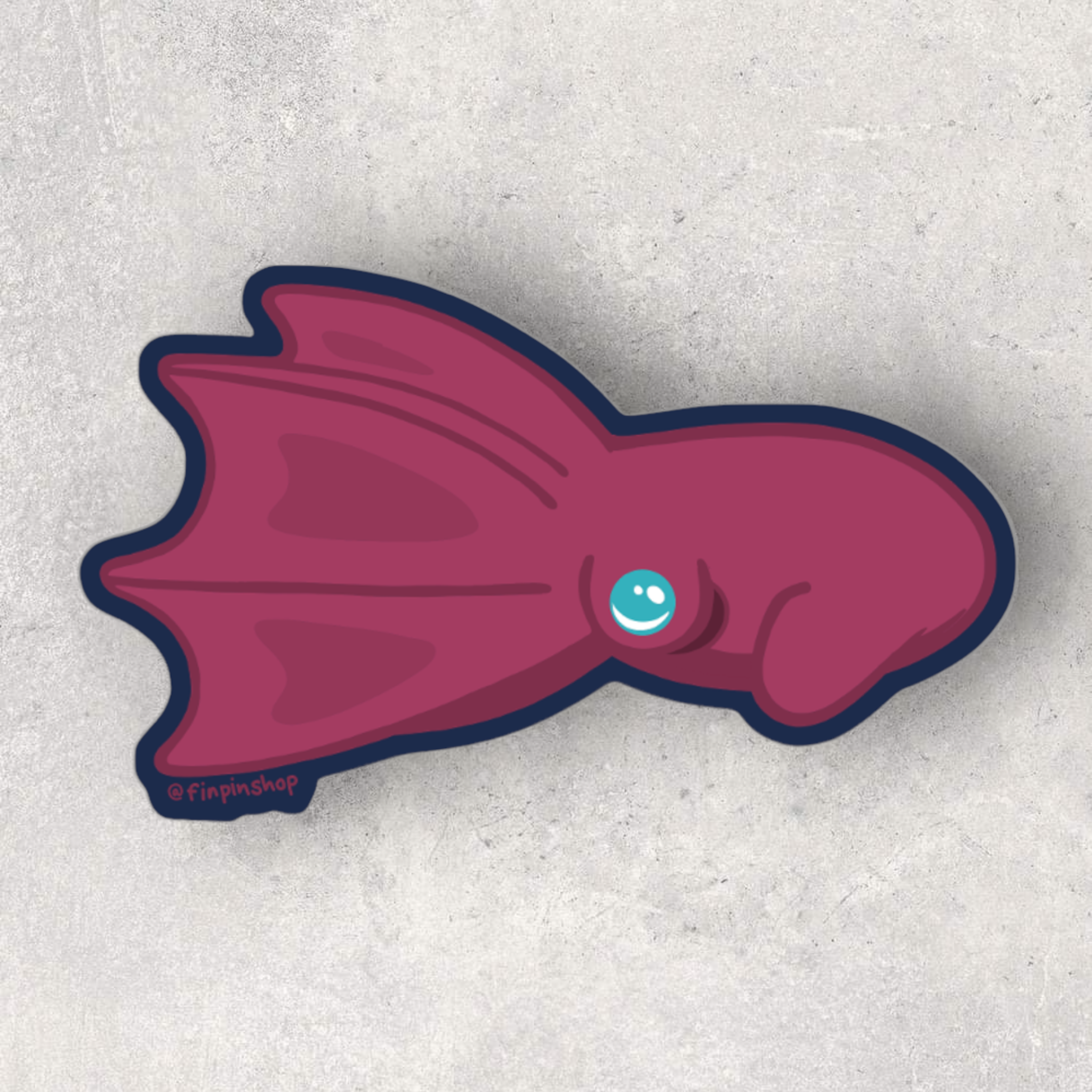 Vampire Fish Sticker Vampire squid sticker – Fin Pin Shop