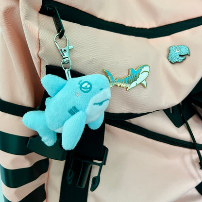 Plush shark keychain