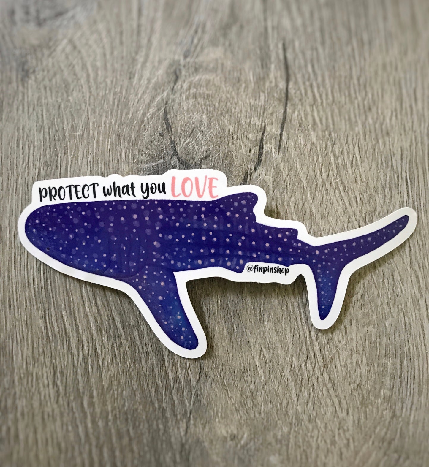 whale shark love sticker