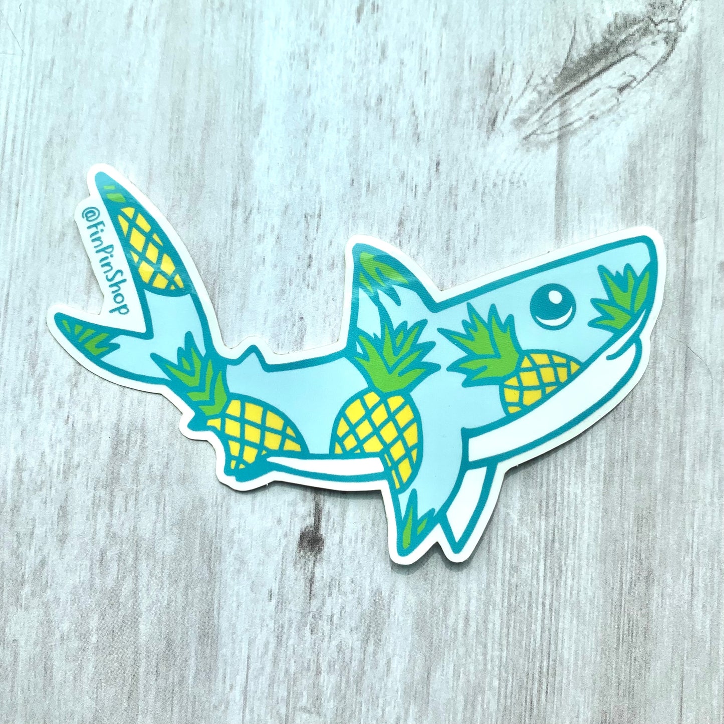 jumbo pineapple shark sticker