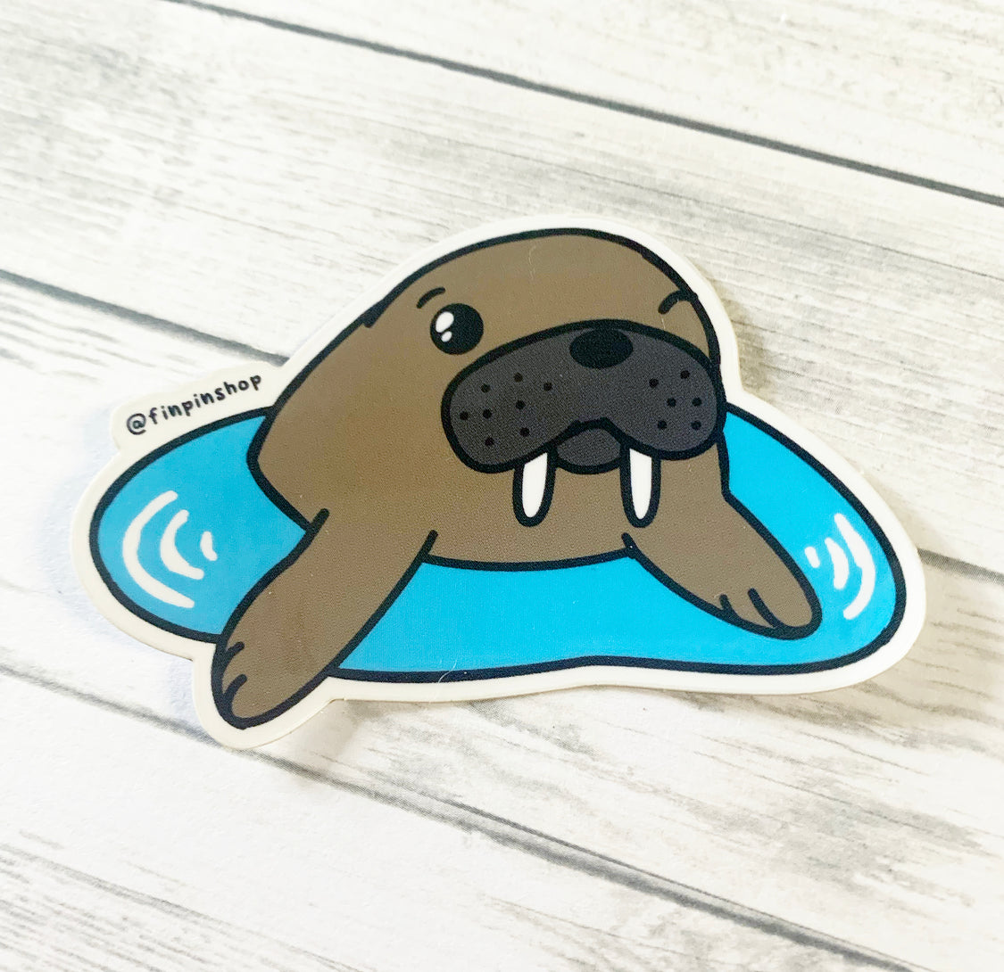 august patreon sticker winking walrus