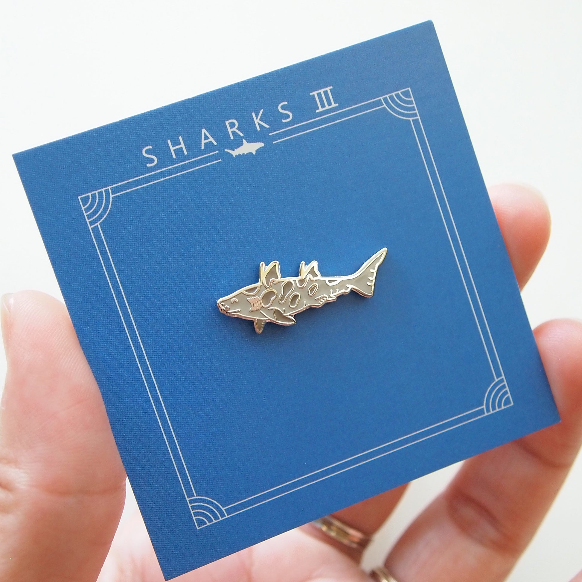 sharks iii pins ptychodus shark (individual pin)