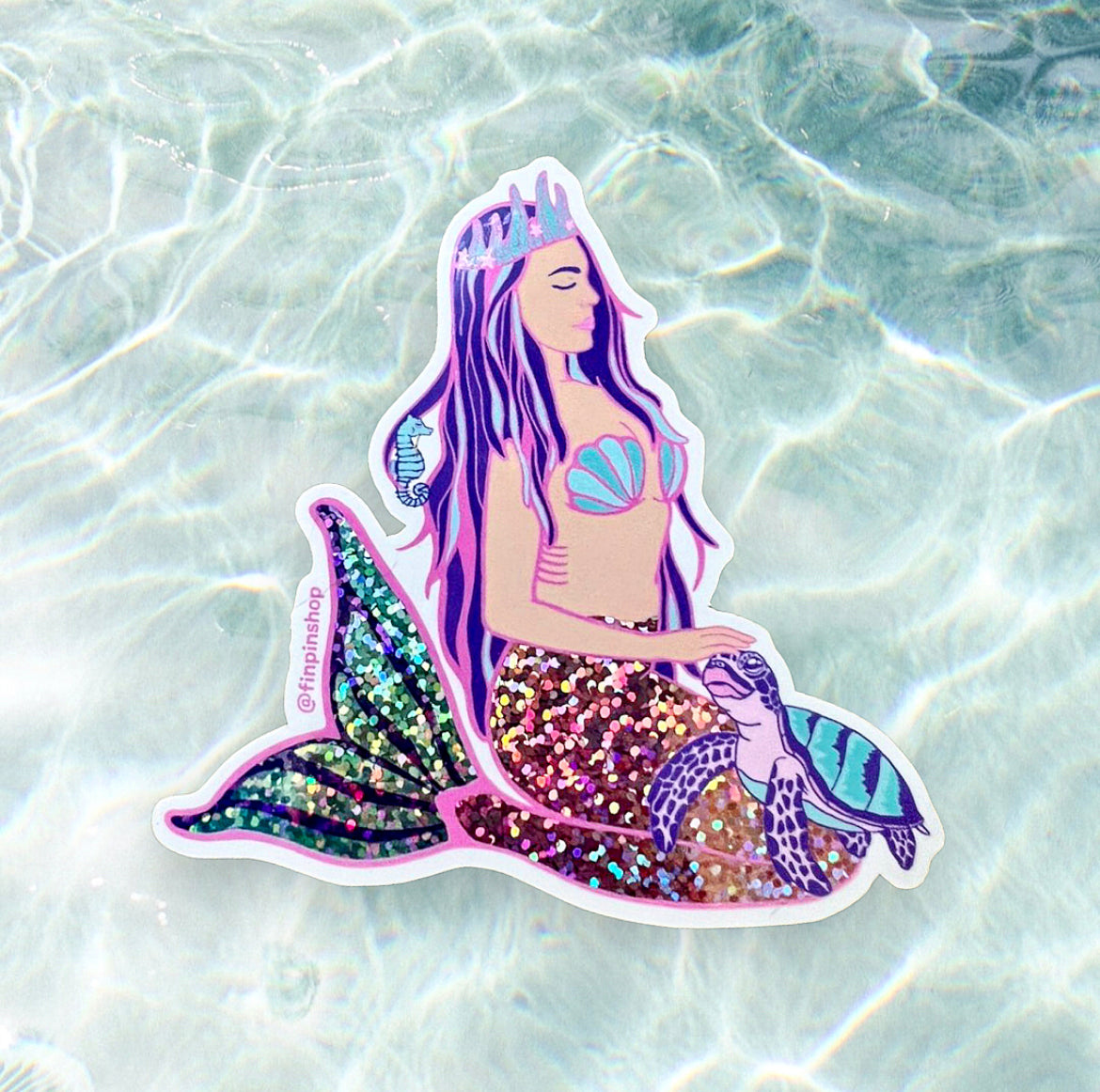 Mermaid and fins sticker