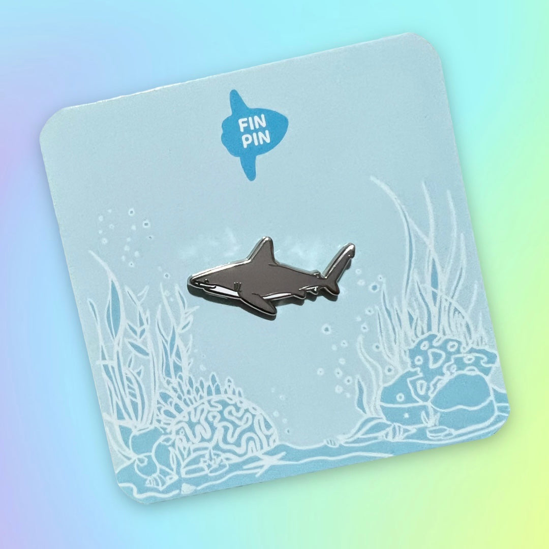 Sandbar shark enamel pin