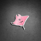 inspector clouseau pink manta ray sticker