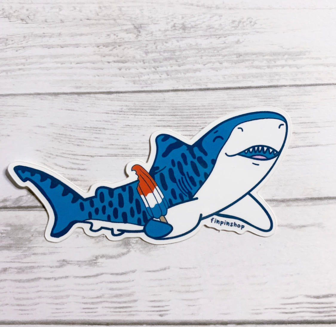 july tiger shark popsicle patreon sticker